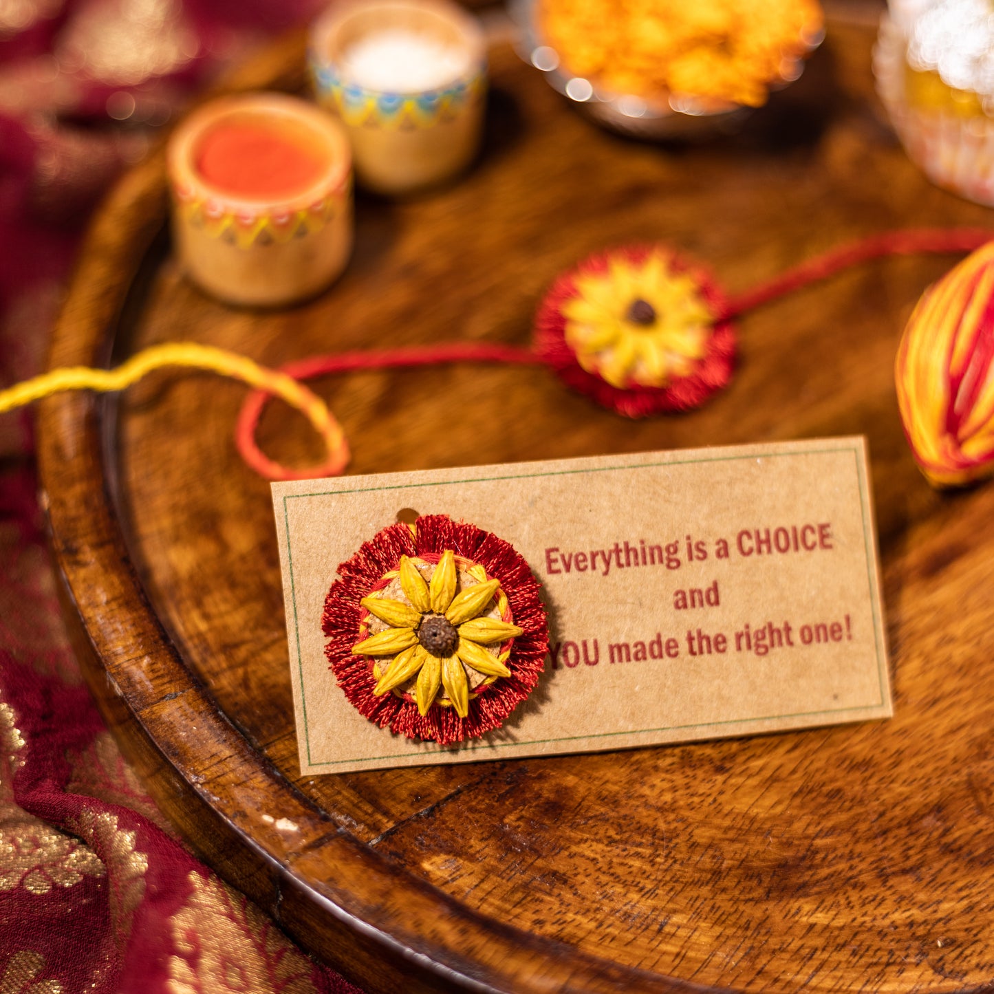 Surajmukhi Plantable Rakhi | Eco-friendly | Soft on skin | Grows into plant | Handmade in Banaras