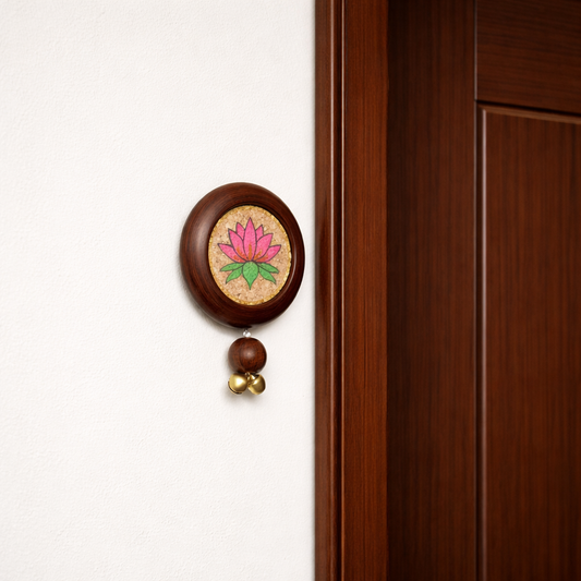 Pichwai Lotus Wall Hanging | Handcrafted Wooden Eco-Friendly Décor | Reusable | Handpainted