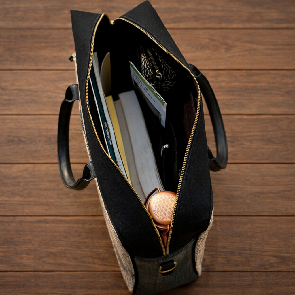 Office Laptop Bag | Timeless | Upcycled Paper | Handloom Textile | Scrapshala