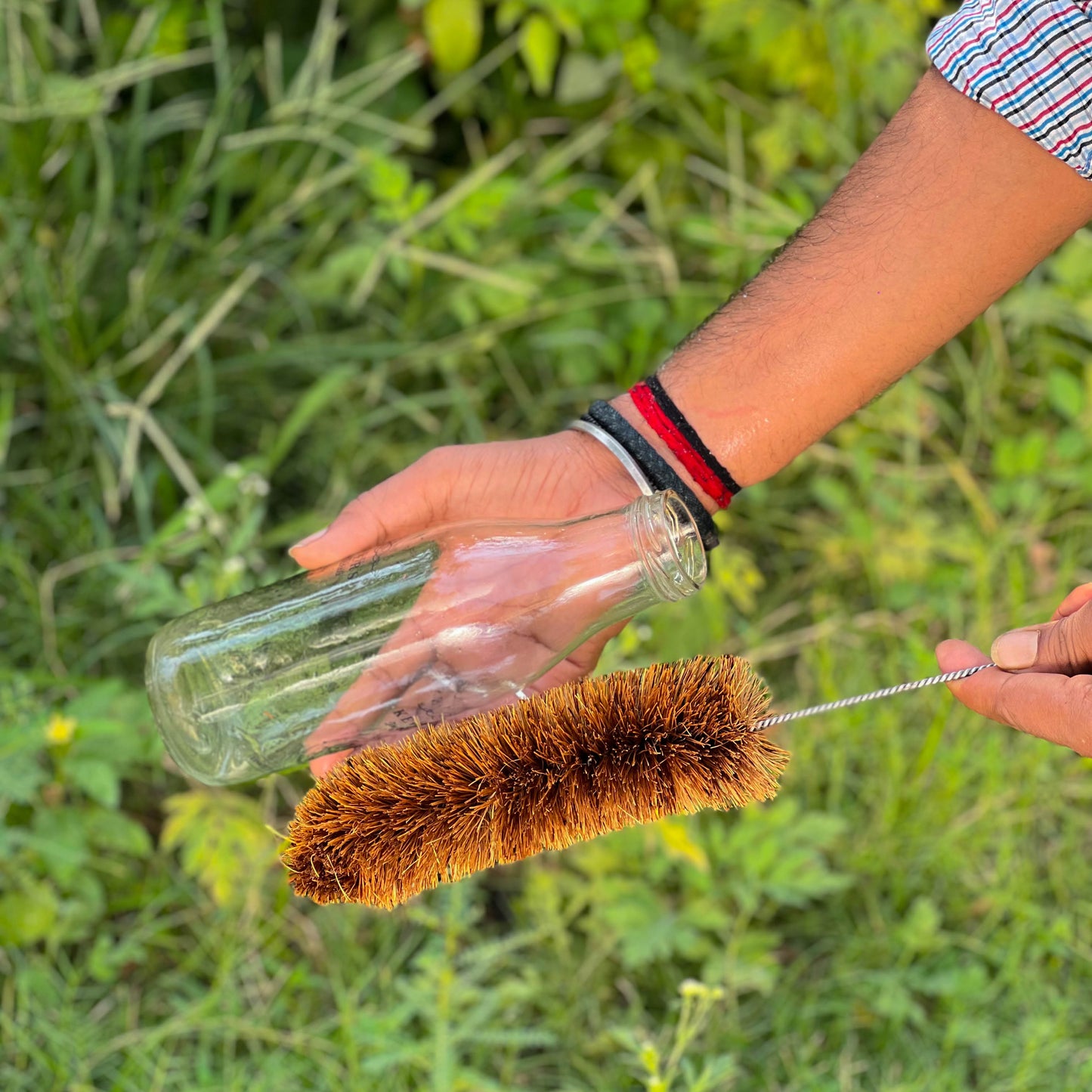 Bottle Cleaner Brush | Sturdy | Biodegradable | Plastic-free | Natural Coir Bristles | Scrapshala