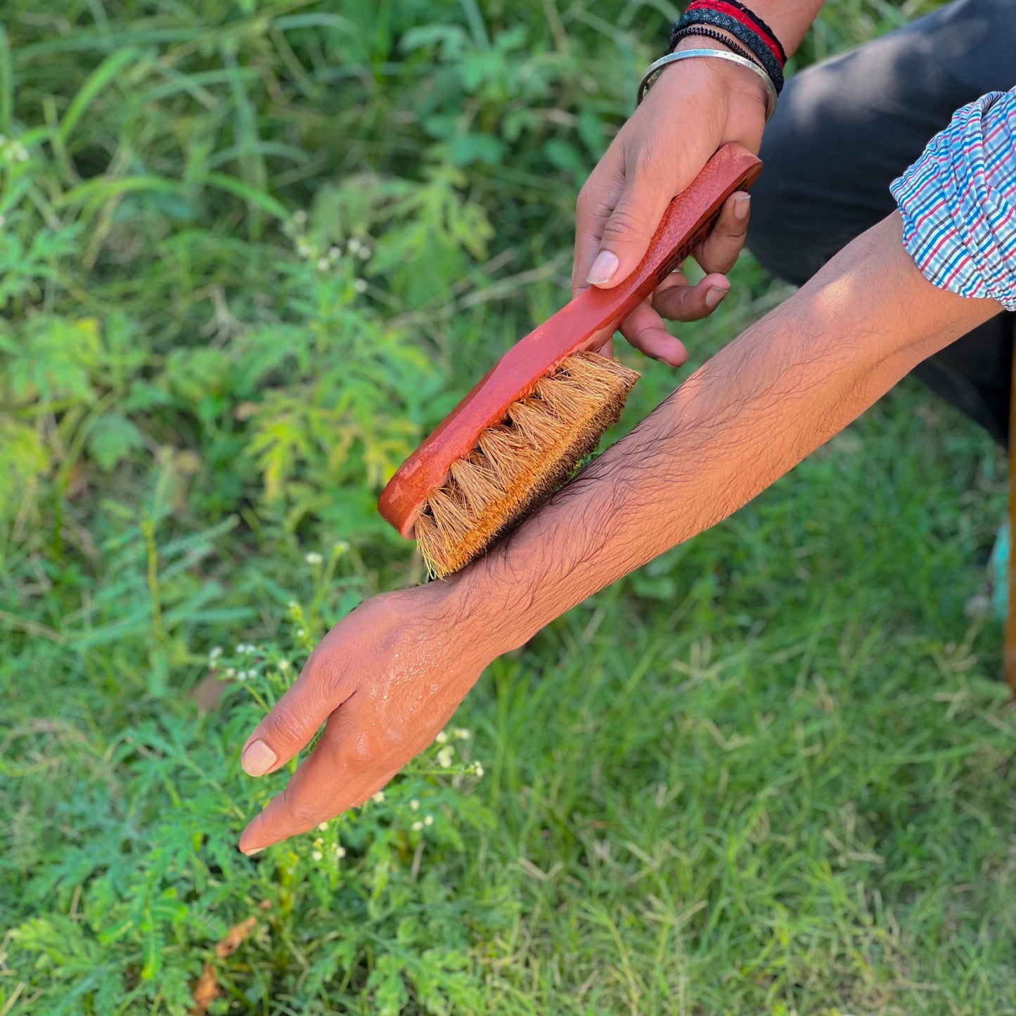 Coconut Coir Dry Body Brush | Sturdy | Biodegradable | Plastic-free | Scrapshala