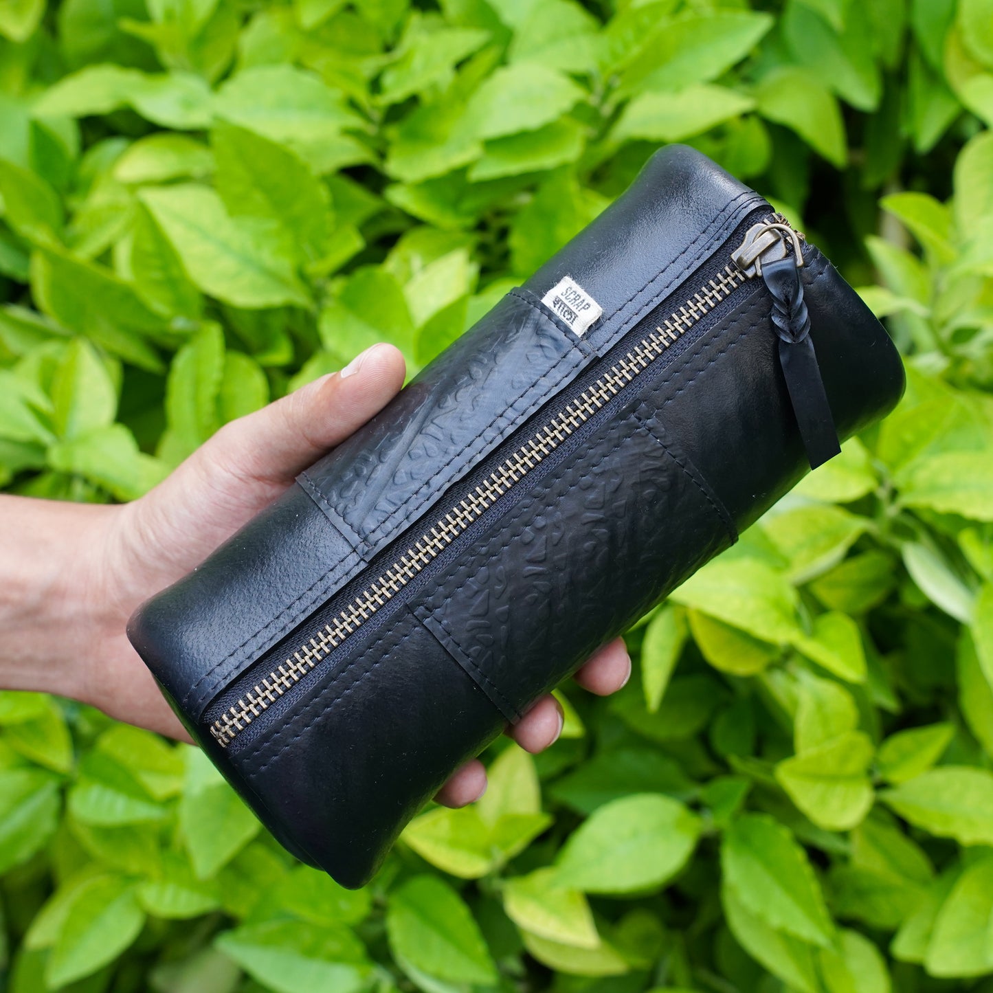 Safar Multipurpose Zip Pouch | Upcycled Tyre Tube Pouch | Waterproof & Handmade | Scrapshala