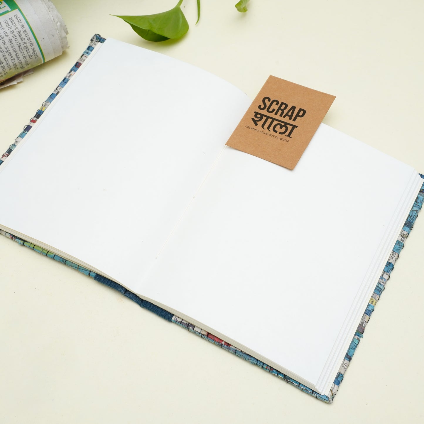 Sustainable Blue Diary | Upcycled & Handmade | Scrapshala