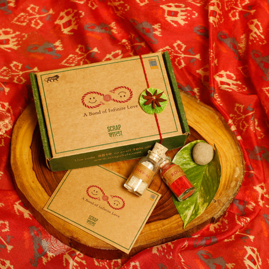 Sitara Plantable Rakhi Box | Eco-Friendly Rakhi | Biodegradable | Handmade in Varanasi | Rakhi That Grows into a Plant