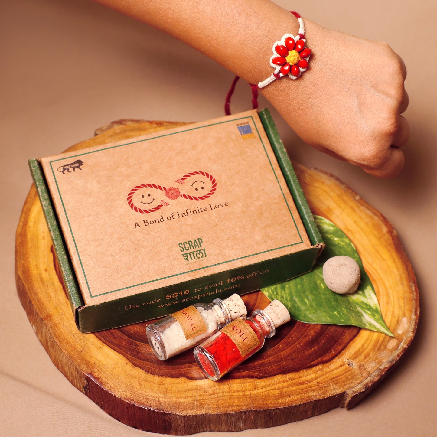 Coral Plantable Rakhi | Eco-Friendly | Biodegradable | Handmade in Banaras | Grows Into Plant