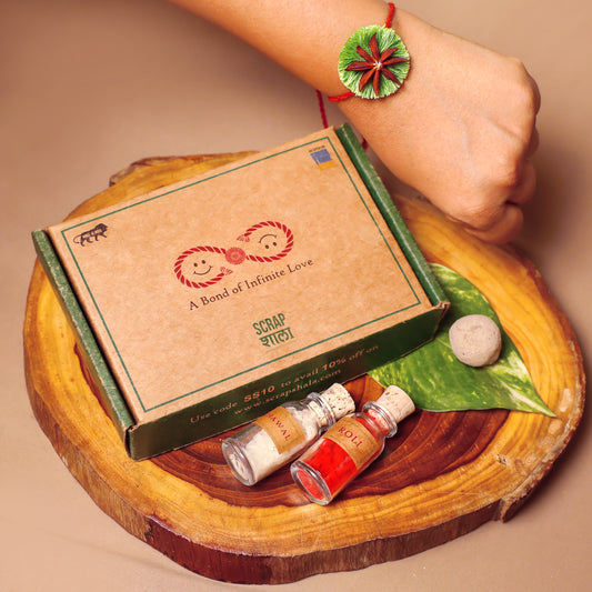 Sitara Plantable Rakhi Box | Eco-Friendly Rakhi | Biodegradable | Handmade in Varanasi | Rakhi That Grows into a Plant