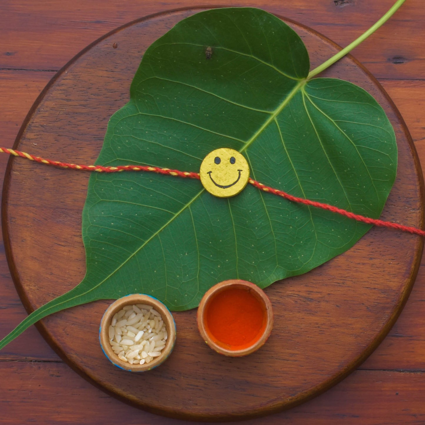 Smile Please Plantable Seed Rakhi Box | 2 Seed Rakhi | Roli-Chawal | Tulsi Plant | Kids | Handmade in Banaras