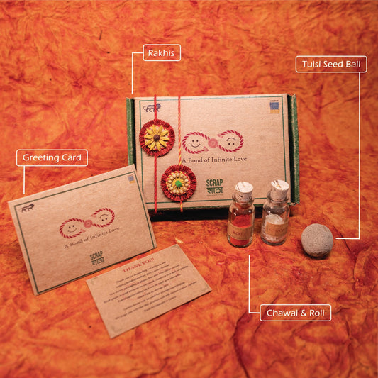 Akkad-Bakkad Sibling Box – Plantable Rakhi Gift Set | Eco-Friendly Rakshabandhan 2025 | Scrapshala