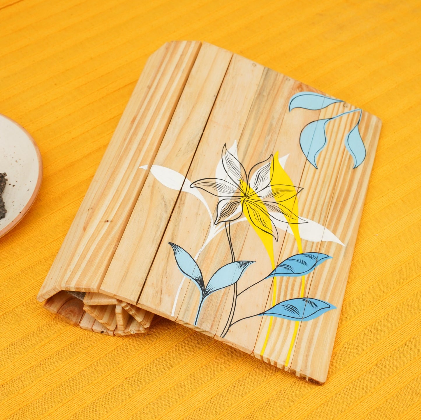 Dharti Wooden Table Placemat – Eco-Friendly Foldable Wooden Table Mat