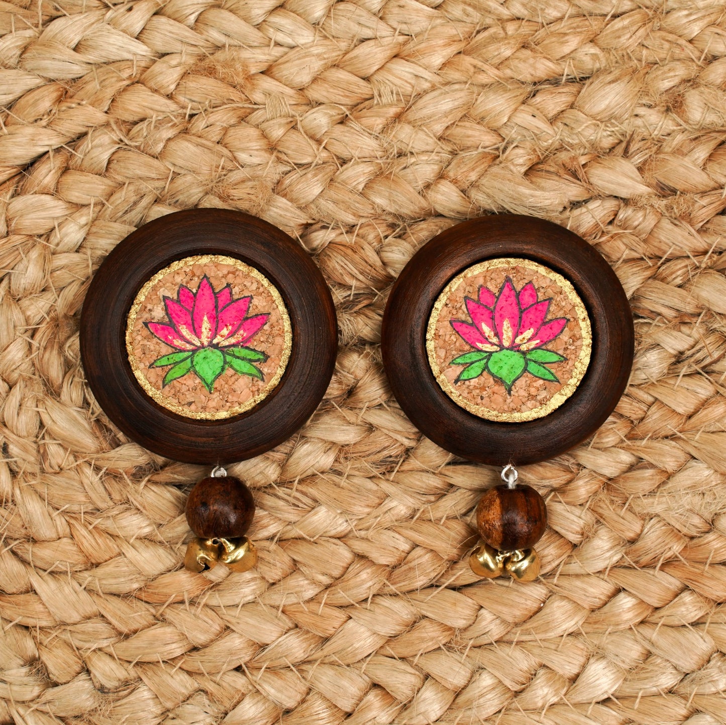 Pichwai Lotus Diwali Door Hanging | Pack of 2 | 100% Natural | Timeless Look | Reusable | Auspicious Vibe | Handcrafted in Banaras