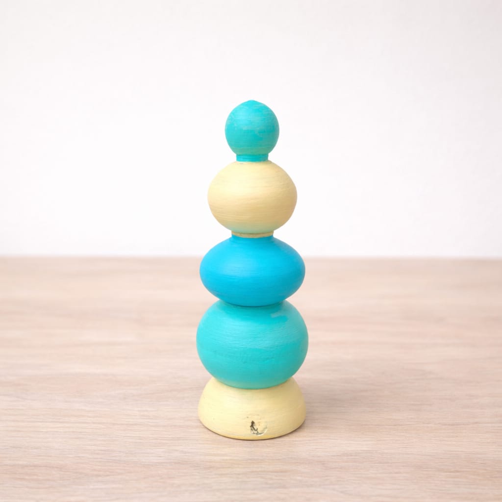 Wooden Doll House with Furniture | 4 Storey Pretend Play House | Handmade from Reclaimed Wood | Scrapshala