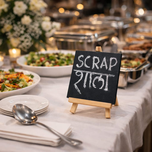 Mini Chalkboard Easel Stand | Reclaimed Wood Display Board with Chalk | Handmade by Scrapshala