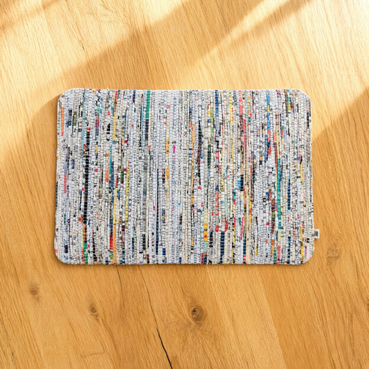 Handloom Newspaper Table Placemats – Sustainable Dining Mats (Set of 4)