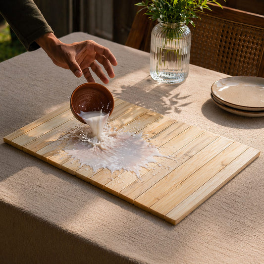 Natural Wooden Table Mat | Handmade in India | Eco-Friendly Dining Placemats