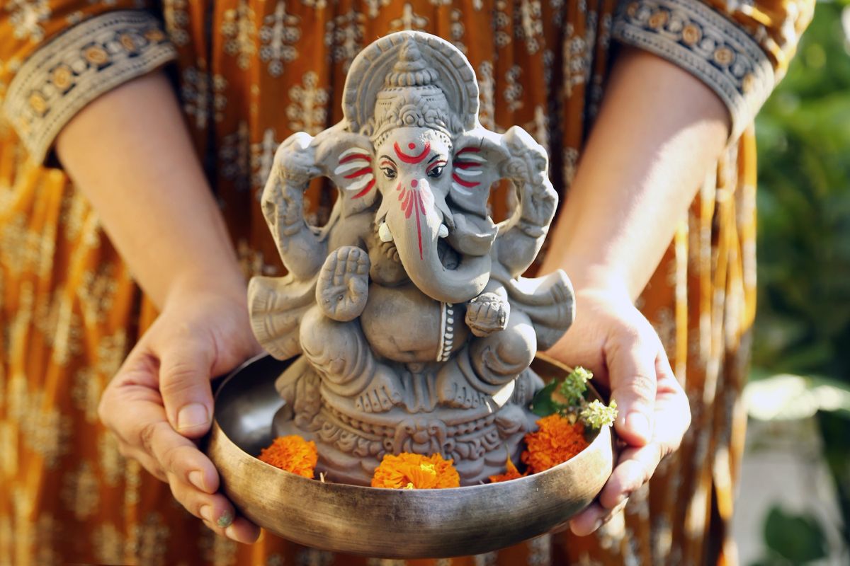 Eco-friendly Ganpati Idol | Natural Clay | Chemical-free | Biodegradable | Scrapshala