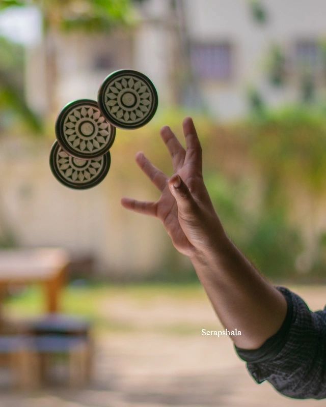 Mandala Coaster Pack of 4 | Salvage Range | Stain-proof | Handcrafted | Scrapshala