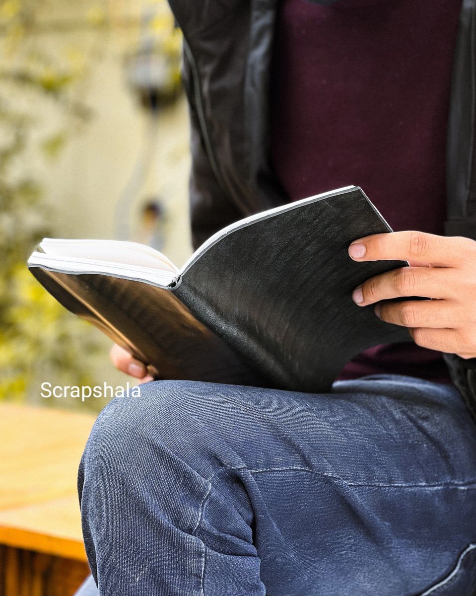 Tube Travel Diary | Vegan Leather Notebook from Recycled Tyre Tubes | Scrapshala