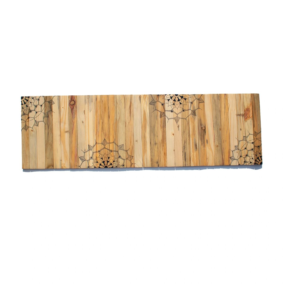 Mandala Runner Mat | Natural Wood | Foldable | Stain-Proof | Multipurpose | Heat Resistant