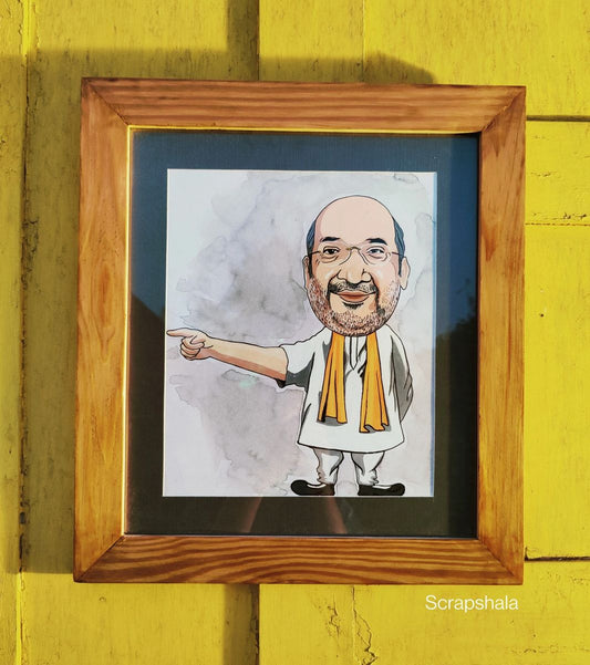 Personalized Handpainted Caricature Frame | Sustainable Thank You Gift | Scrapshala
