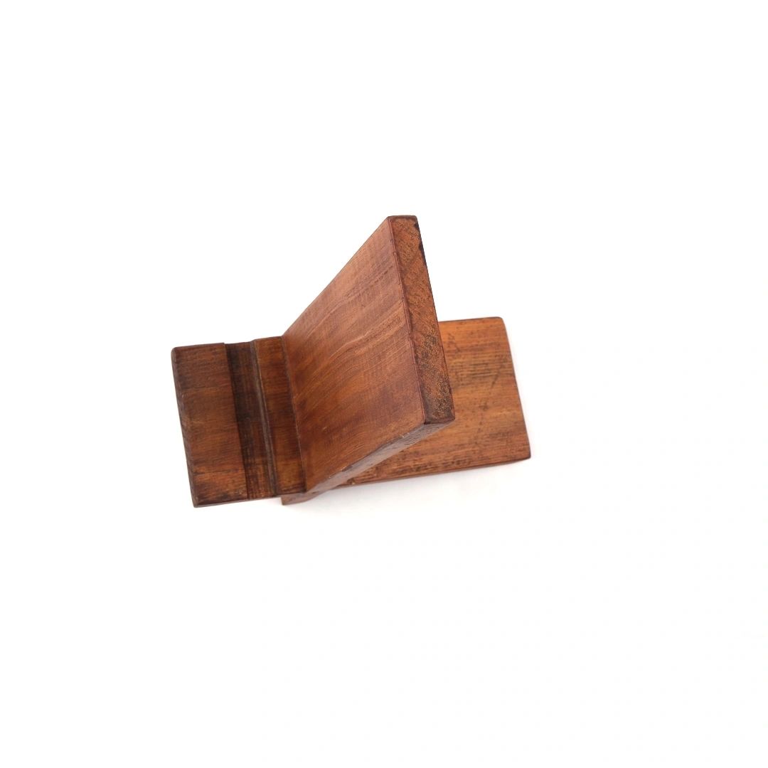 X Mobile Holder | Upcycled Wooden Phone Stand for Desk & Home