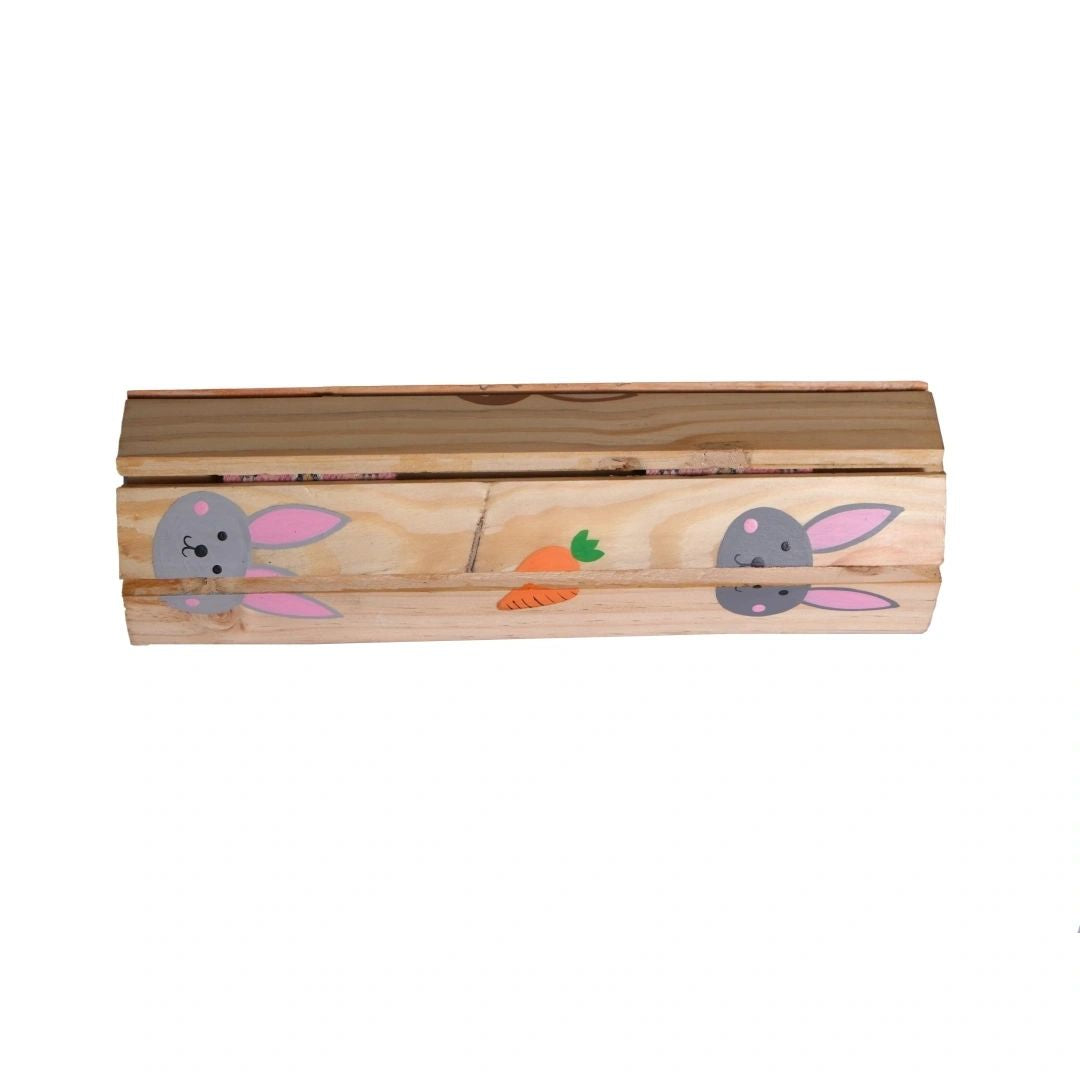 Healthy Rabbit Place Mat | Multipurpose | Natural Reclaimed Wood | Foldable | Stain-Proof | Scrapshala