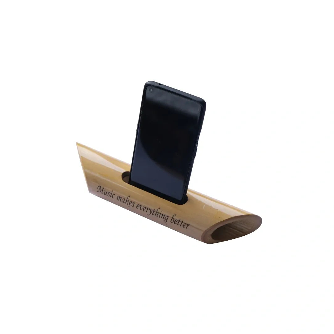 Bamboobeat Sound Amplifier | Music Makes Everything Better | Mobile Holder | Eco-friendly | Office Desk | Scrapshala