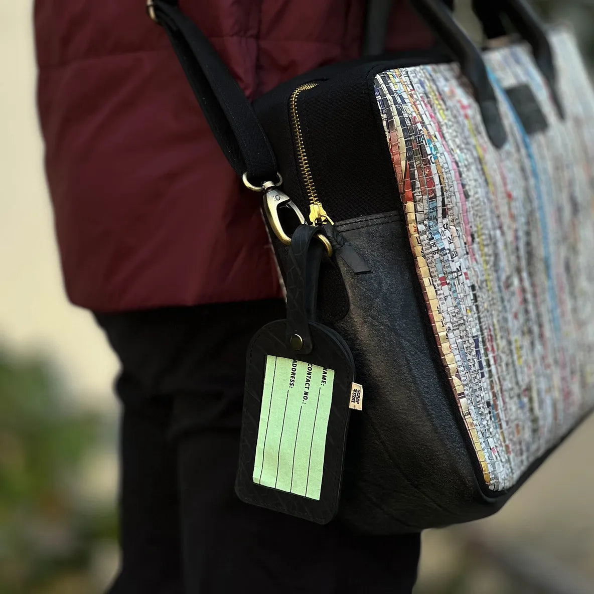 Safar Luggage Tag | Upcycled Tyre Tube Travel Tag for Conscious Travellers