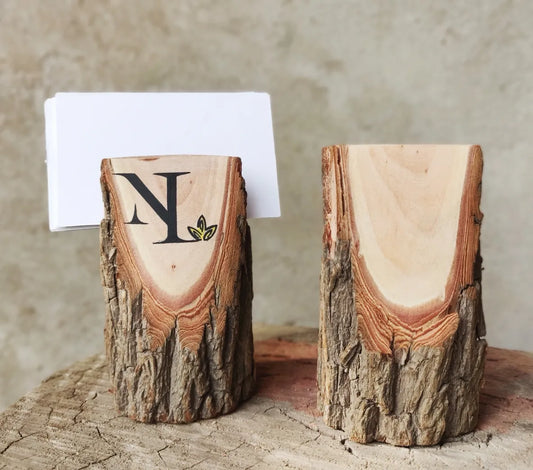 Earth Business Card Holder | Personalized | Natural Reclaimed Wood | Zero-waste | Scrapshala