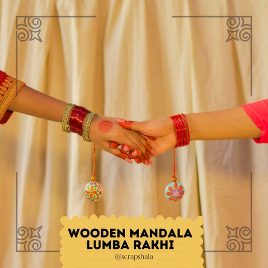 Traditional Mandala Lumba Set | Handpainted | Reusable | Pair Of 2 | Mango Wood | Eco-Friendly