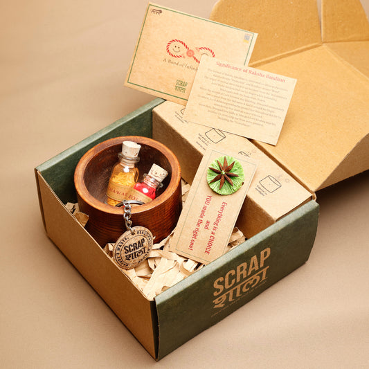 Timber & Ties Rakhi Gift Box | Plantable Rakhi | Eco-Friendly Rakhi Hamper | Sustainable Gift for Rakshabandhan