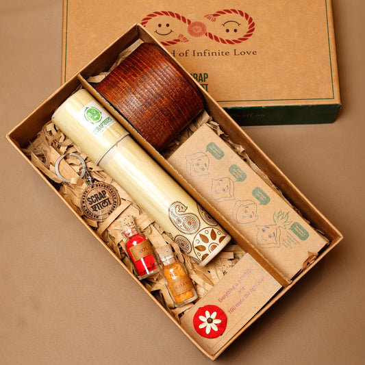 Green Rituals Rakhi Premium Gift Set | Plantable Rakhi | Zero-Waste Travel Kit | Eco-Friendly Rakshabandhan Gift | Handmade in India
