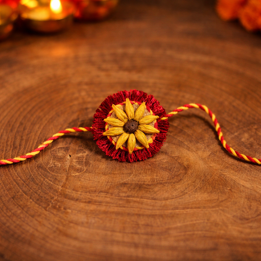 Akkad-Bakkad Premium Rakhi Box | Set of 2 plantable rakhi | Wooden planter | Planting material | Roli-Chawal | Seed ball | Greeting card | Handmade in Banaras