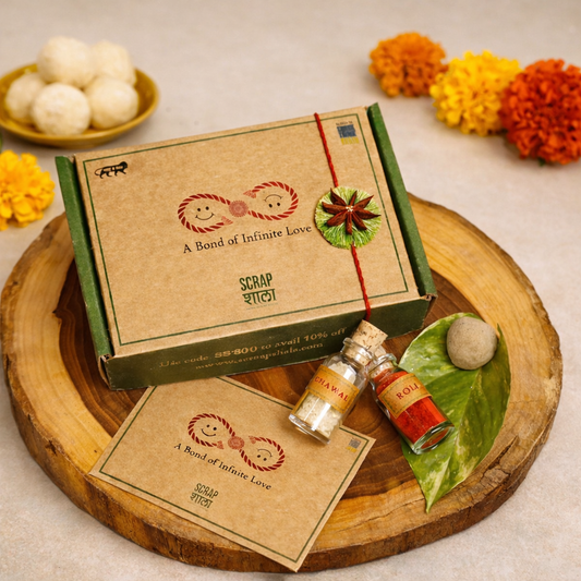 Sitara Plantable Rakhi Box | Eco-Friendly Rakhi | Biodegradable | Handmade in Varanasi | Rakhi That Grows into a Plant