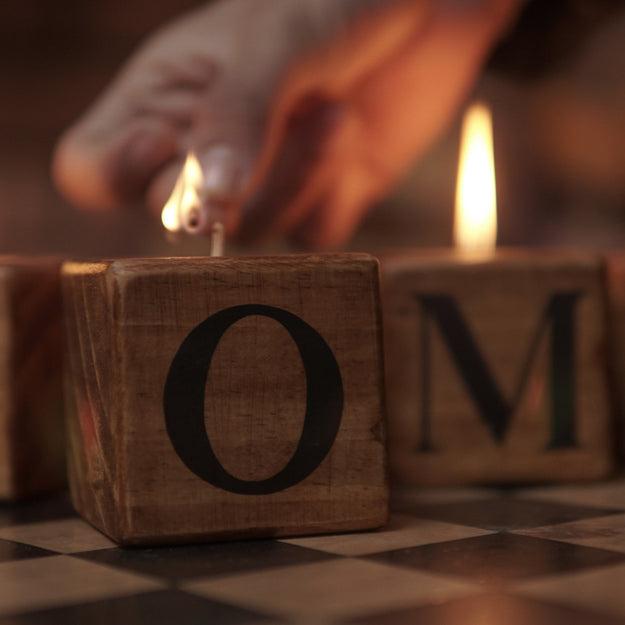 HOME Candle Holder | Puzzle Candle | Reclaimed Wood | Handmade in India | Scrapshala