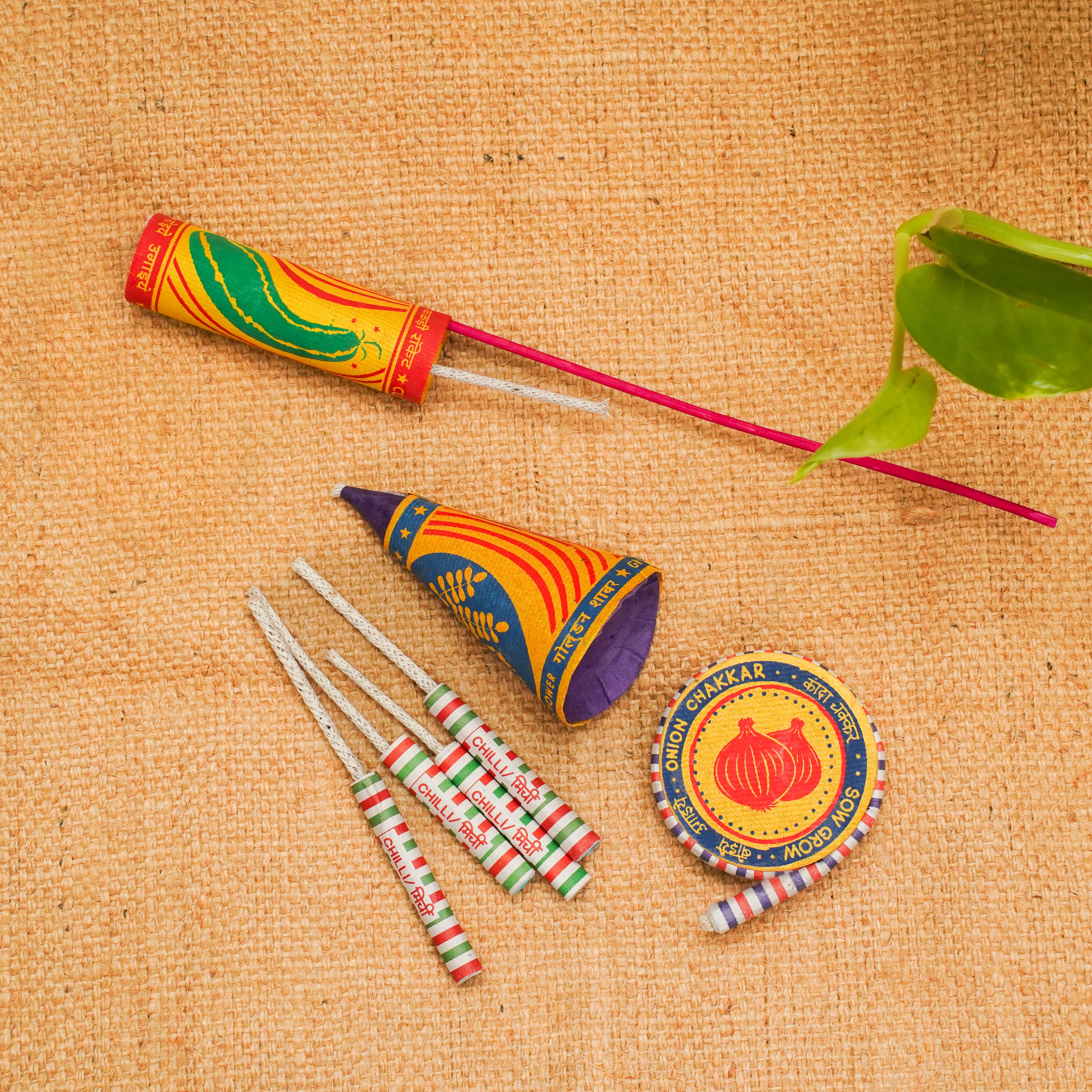 Green Pataka Diwali Gift Hamper | Plantable Crackers Pack | Unique | Handmade | Scrapshala