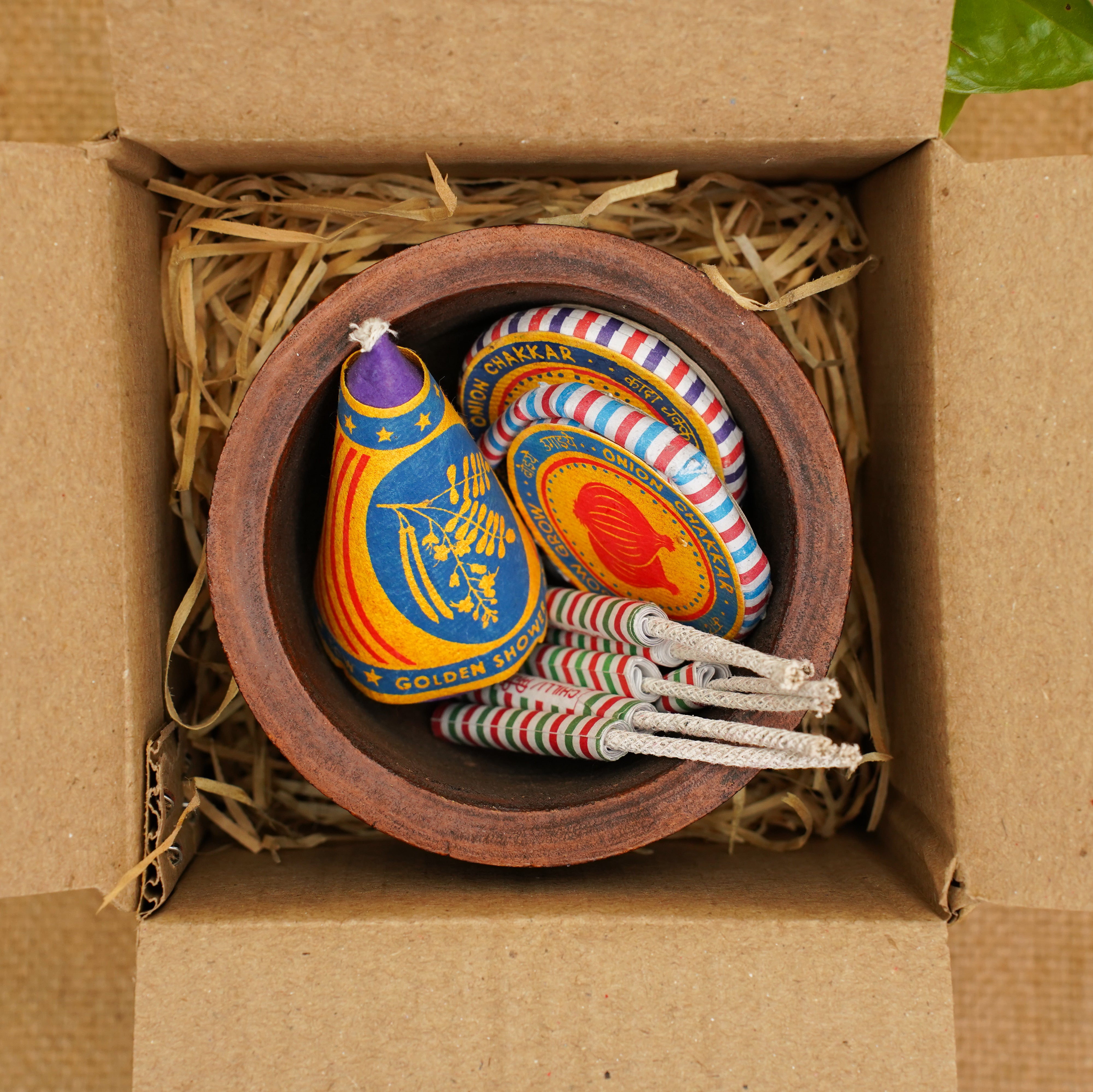 Bloom Diwali Gift Hamper | Swastik Door Hanging | Plantable Crackers | Wooden Planter | Eco-friendly Gifting | Handcrafted in Banaras