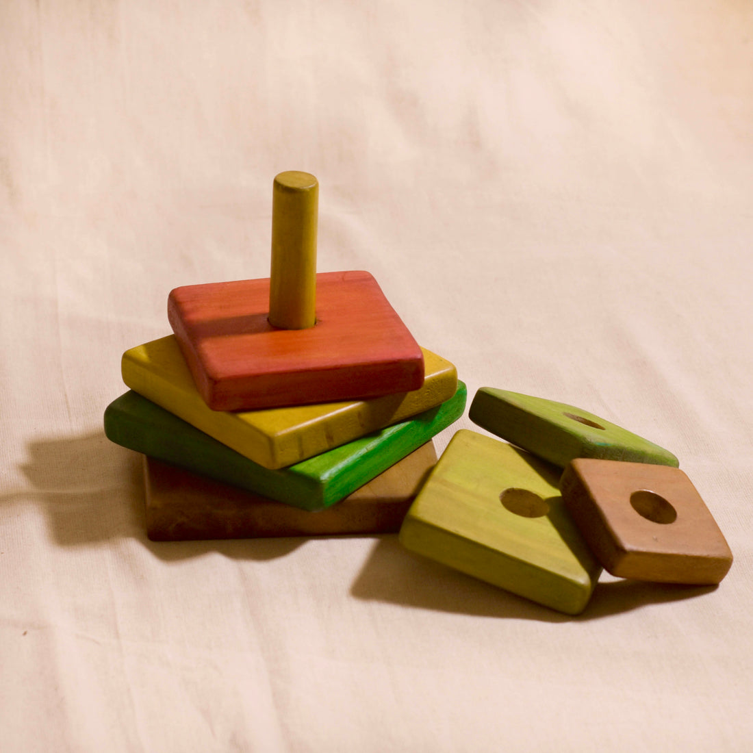 Tree Buddy Wooden Stacking Game | Eco-Friendly Learning Toy for Toddlers | Handmade from Reclaimed Wood | Scrapshala