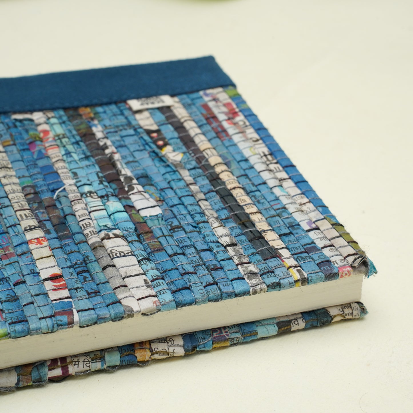 Upcycled Corporate Diary | Blue hardbound Cover | 100 recycled paper | Handcrafted & Upcycled | Scrapshala