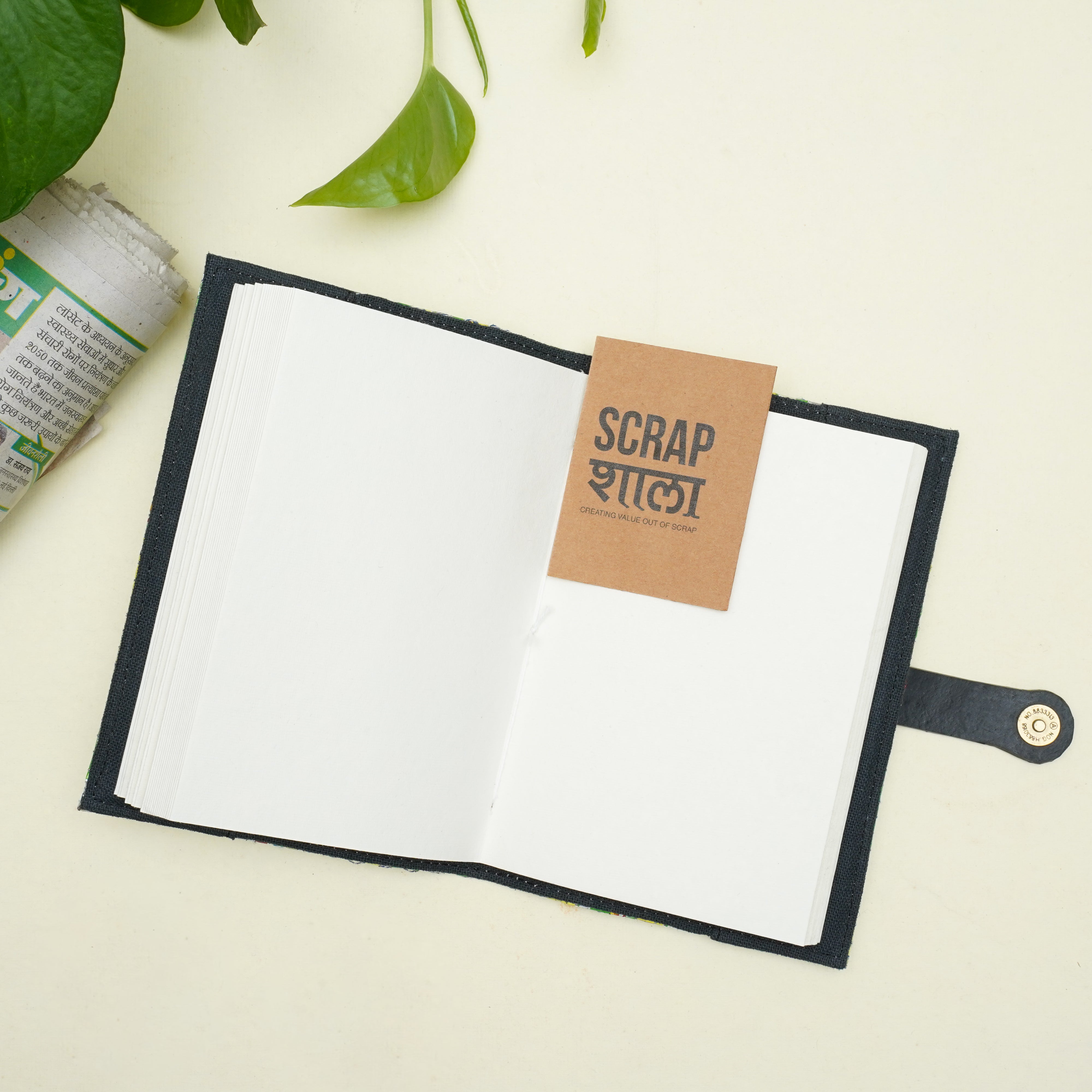 Chamkila Upcycled Diary | Waterproof Journal from Plastic Wrappers | Handmade in India | Scrapshala