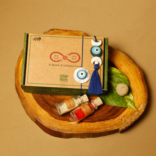 Nazarbattu Sibling Box – Plantable Rakhi and Lumba Gift Set | Eco-Friendly Rakshabandhan Hamper 2025 | Made in Banaras | Scrapshala