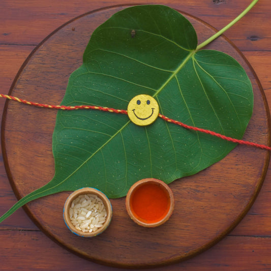 Smile Please Plantable Seed Rakhi | Eco-friendly | Natural Cork | Grows into Plant | Scrapshala