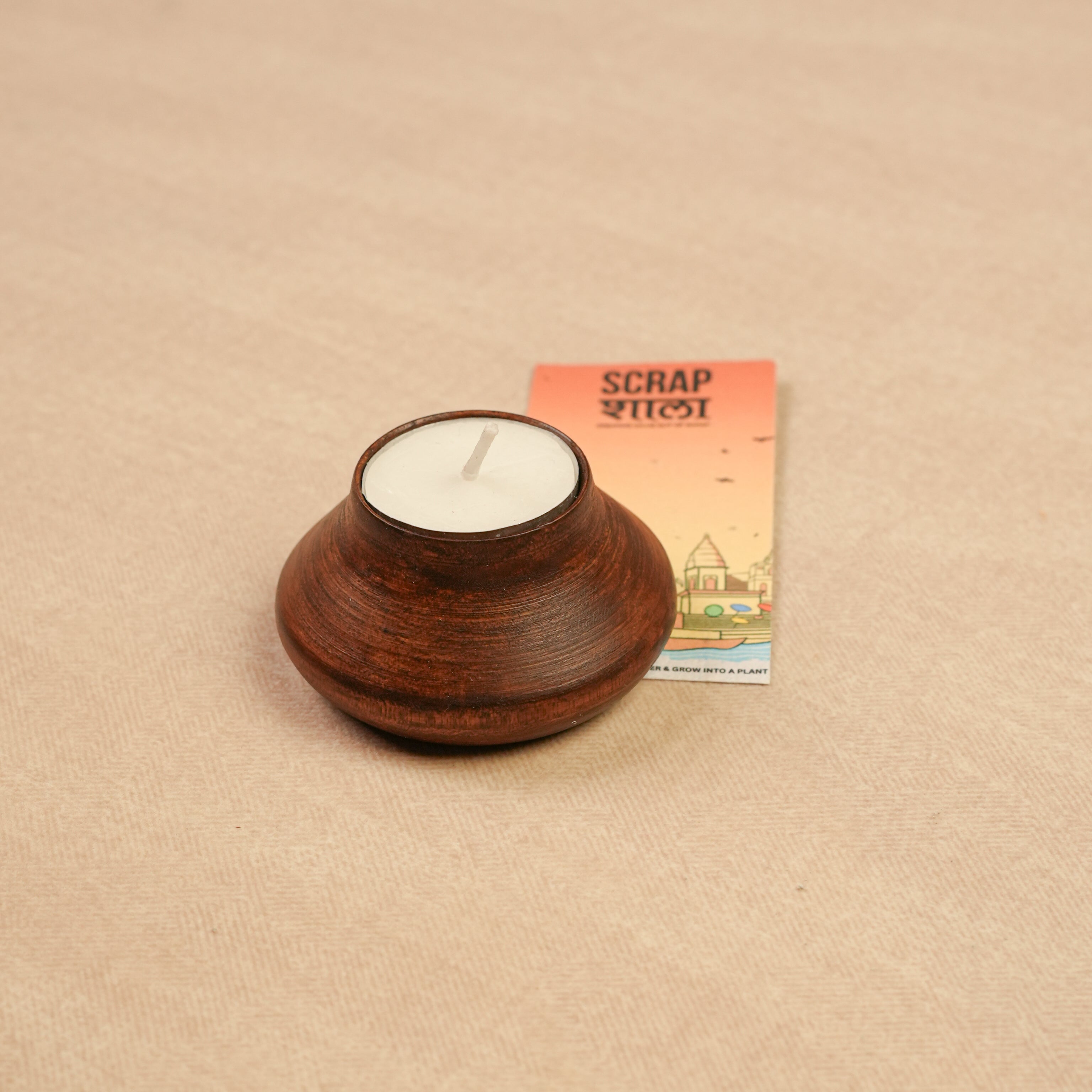 Panchdeep Wooden Tealight Holder Set | Pack of 5 | Handcrafted from Reclaimed Wood