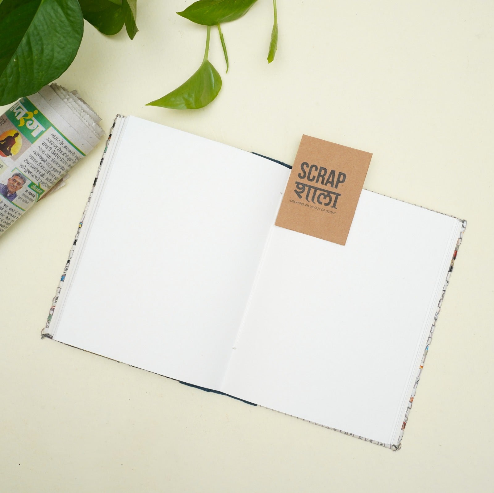 Charcha Upcycled Corporate Diary | Hardbound Recycled Paper Diary | Handmade in India | Scrapshala