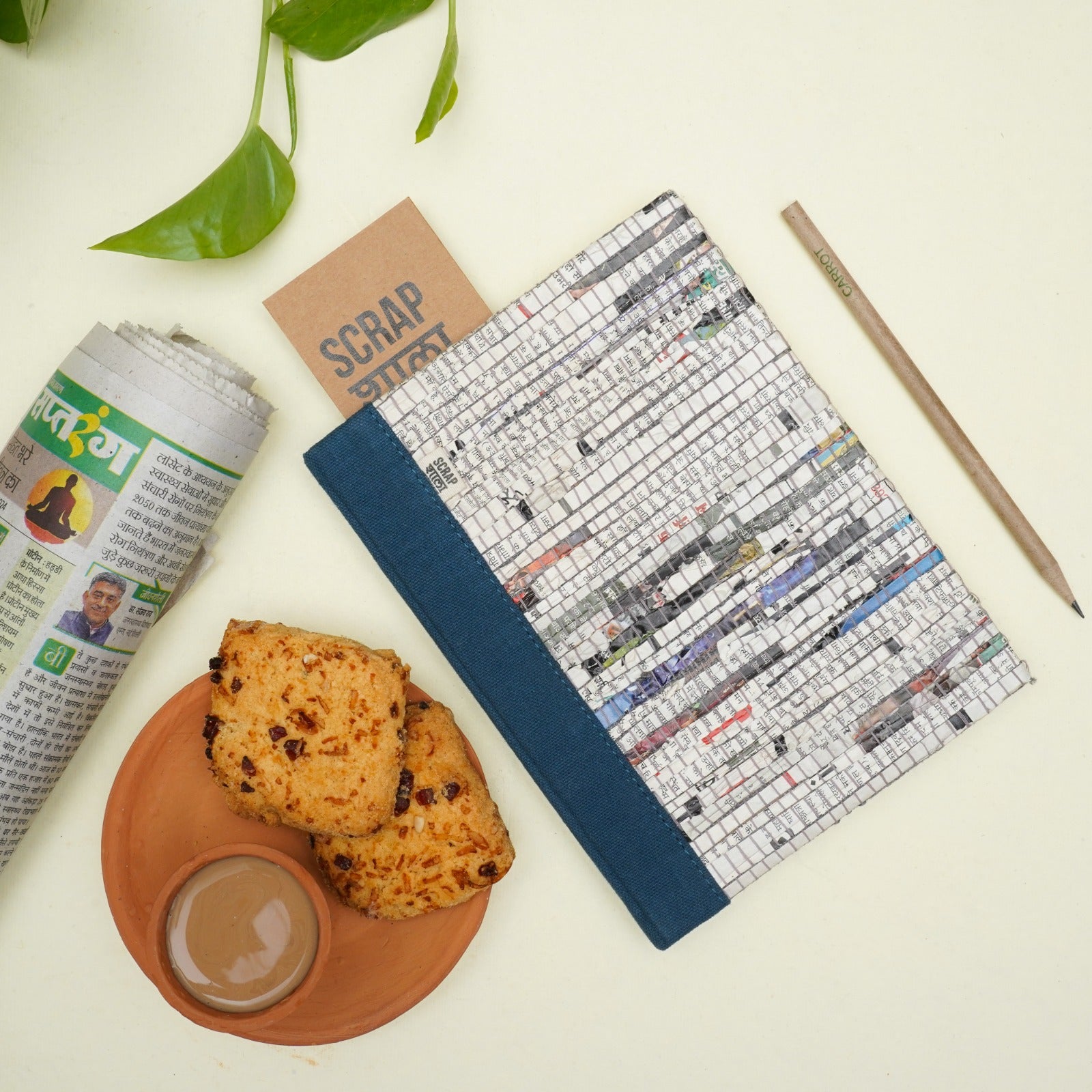 Charcha Upcycled Corporate Diary | Hardbound Recycled Paper Diary | Handmade in India | Scrapshala