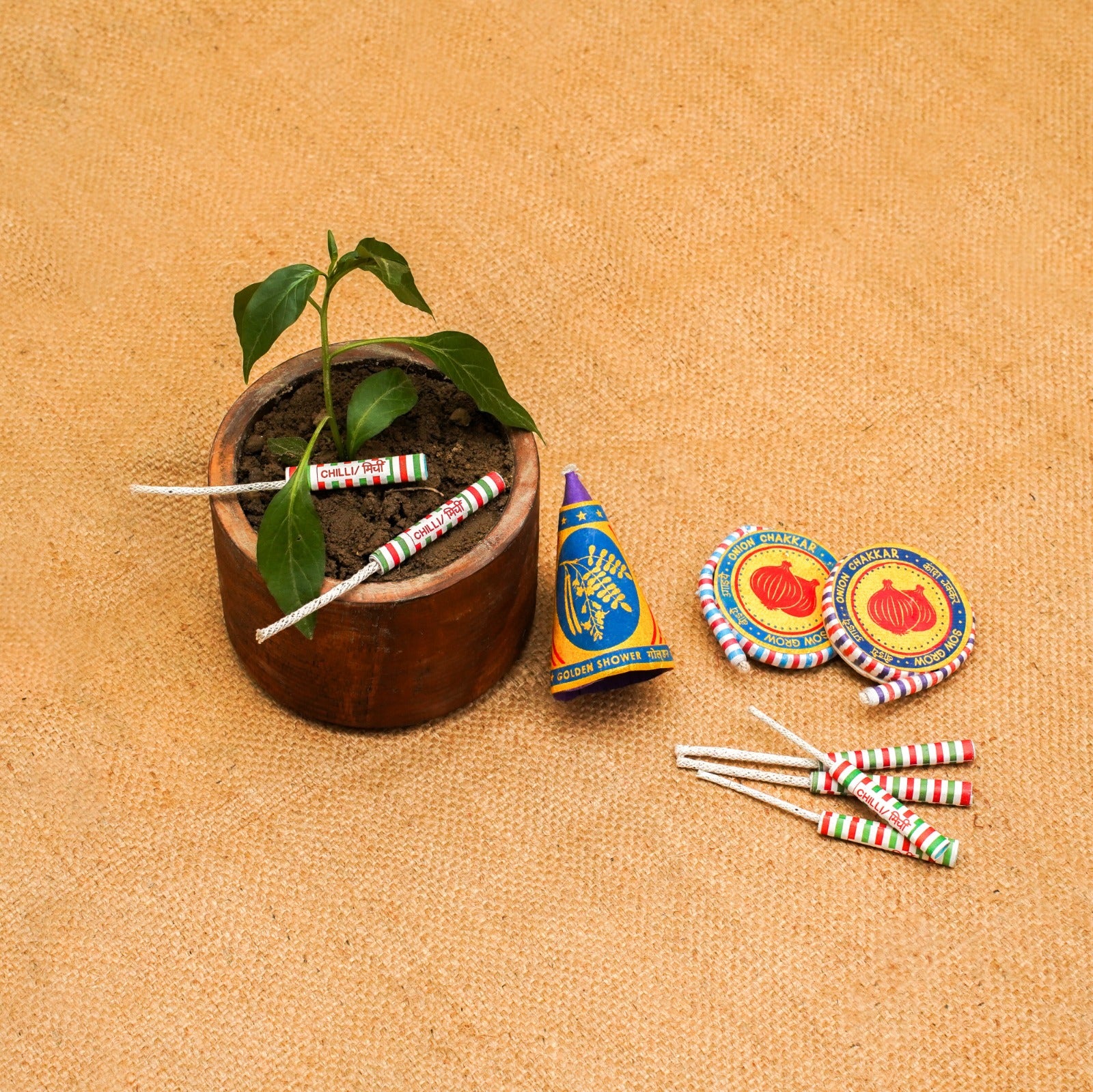 Eco-Friendly Diwali Plantable Cracker Gift Box | Zero-Waste Diwali Hamper | Scrapshala
