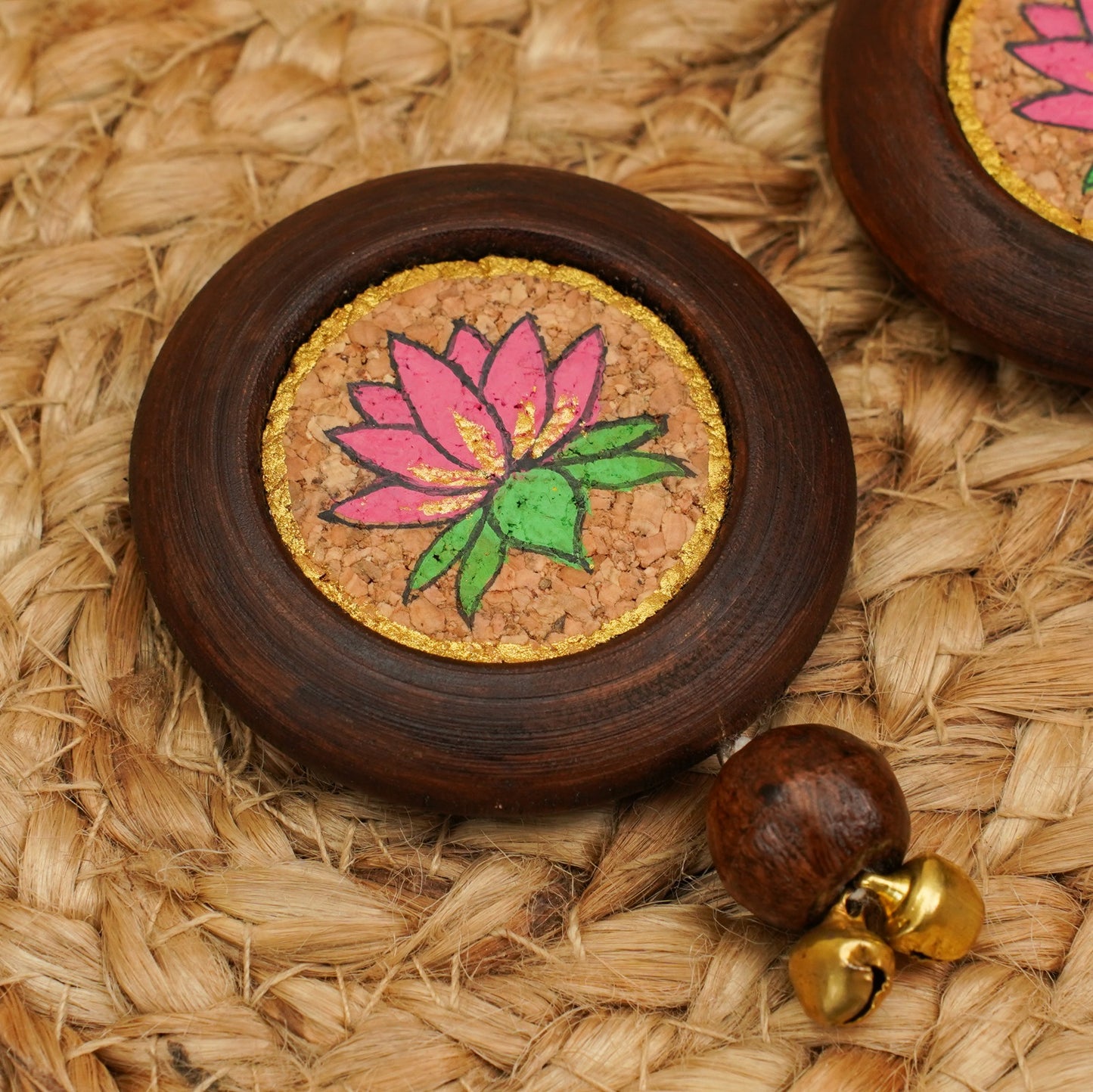 Pichwai Lotus Diwali Door Hanging | Pack of 2 | 100 % Natural | Timeless Look | Reusable | Auspicious Vibe | Handcrafted in Banaras