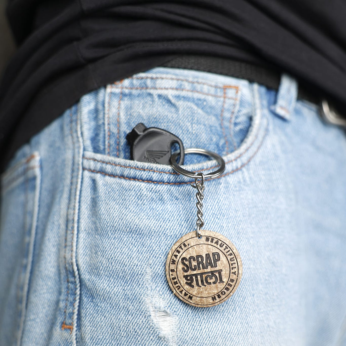 Custom Coconut Shell Key Chains (Pack of 50) | Eco-Friendly Corporate Gifts | Handmade & Sustainable | Scrapshala