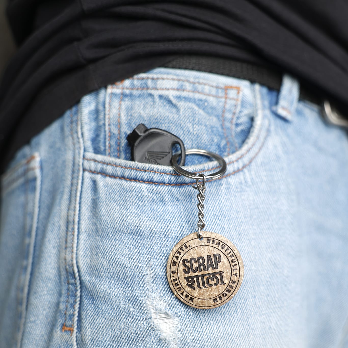 Custom Coconut Shell Key Chains (Pack of 50) | Eco-Friendly Corporate Gifts | Handmade & Sustainable | Scrapshala