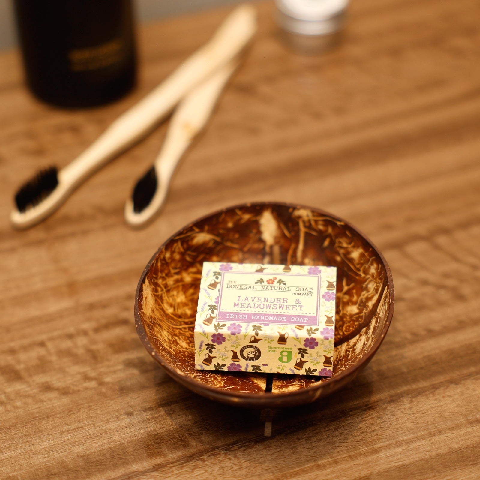 Upcycled Coconut Shell Soap Dish | Earthy | Durable | Water-Resistant | Made in India