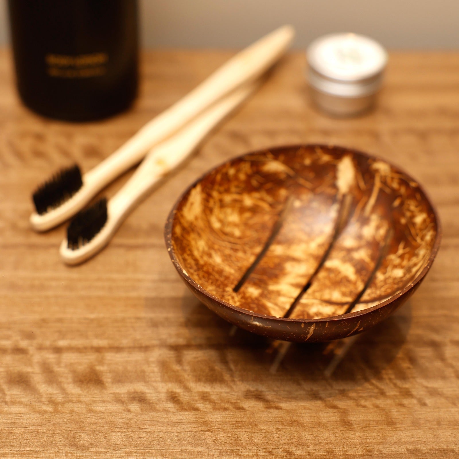 Upcycled Coconut Shell Soap Dish | Earthy | Durable | Water-Resistant | Made in India